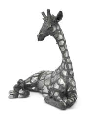 AN ITALIAN SILVER FIGURE OF A GIRAFFE