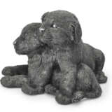 AN ITALIAN SILVER FIGURE OF TWO LION CUBS - photo 2