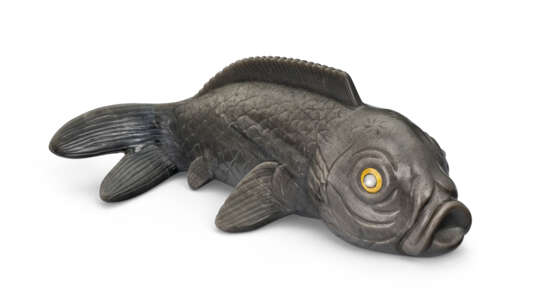 A LARGE GEM-SET AND GUILLOCHÉ ENAMEL OBSIDIAN MODEL OF A CARP [KOI] - photo 1