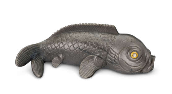 A LARGE GEM-SET AND GUILLOCHÉ ENAMEL OBSIDIAN MODEL OF A CARP [KOI] - photo 2