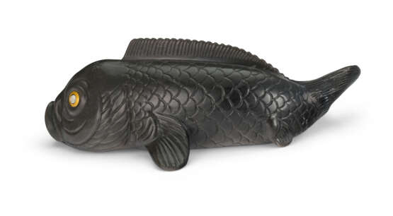 A LARGE GEM-SET AND GUILLOCHÉ ENAMEL OBSIDIAN MODEL OF A CARP [KOI] - photo 3