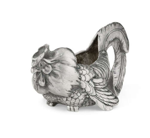 A SILVER SALT CELLAR IN THE FORM OF A ROOSTER - photo 1