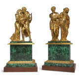 A PAIR OF EMPIRE ORMOLU AND MALACHITE FIGURAL GROUPS - photo 2