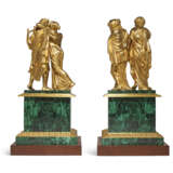 A PAIR OF EMPIRE ORMOLU AND MALACHITE FIGURAL GROUPS - photo 3