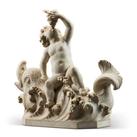 A CARVED WHITE MARBLE FIGURALFOUNTAIN HEAD - photo 8