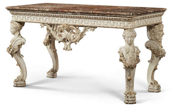 A GEORGE II WHITE-PAINTED SIDE TABLE - photo 1