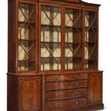 A GEORGE III SATINWOOD AND INLAID BREAKFRONT BOOKCASE - photo 2