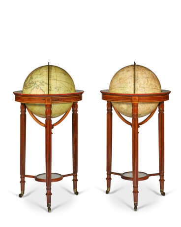 A PAIR OF GEORGE IV 18-INCH TERRESTRIAL AND CELESTIAL LIBRARY GLOBES - фото 2