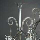 A SILVERED-METAL CUT MIRRORED-GLASS FOURTEEN LIGHT SURTOUT DE TABLE - photo 4