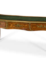 A LOUIS XV BOIS SATINE AND AMARANTH BUREAU PLAT