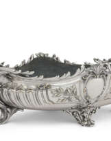A FRENCH SILVER-PLATED TWO-HANDLED JARDINIERE