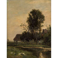 RÖTH, PHILIPP (1841-1921), "Flusspartie vor dem Dorfe"