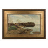 MURRAY, DAVID (1849-1933), "Fischerhütten in englischer Uferlandschaft", - Foto 2