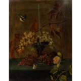 MALER/IN 19. Jahrhundert, "Herbststillleben mit Trauben in einem Korb und Früchten", - photo 1