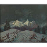 PLANER (Maler/in 1. Hälfte 20. Jahrhundert), "Verschneite Alpen bei Nacht", - Foto 1