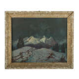 PLANER (Maler/in 1. Hälfte 20. Jahrhundert), "Verschneite Alpen bei Nacht", - photo 2