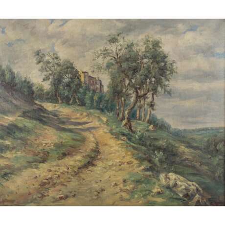 KOCH, E. (Maler/in 19./20. Jahrhundert), "Weg zur Burg", - Foto 1