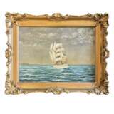 Sailship in the Sea Scandinavian School Late 19th Century oil painting realism 19th century - photo 1