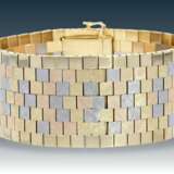 Armband: dekoratives, extrem breites und schweres vintage Goldschmiedearmband, 18K Gold - photo 1