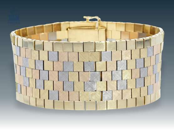 Armband: dekoratives, extrem breites und schweres vintage Goldschmiedearmband, 18K Gold - фото 1