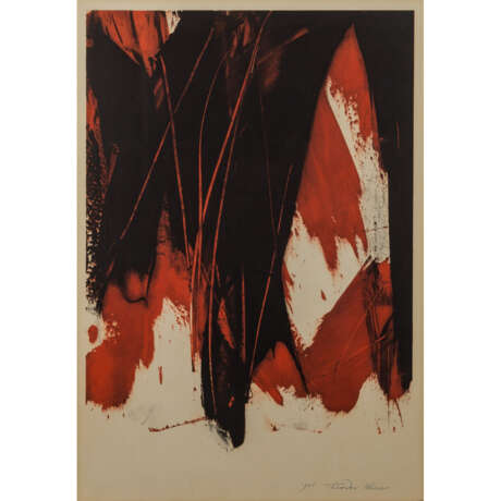 WERNER, THEODOR (1886-1969) "Komposition in Rot und Schwarz" - Foto 1
