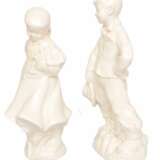 Pair of porcelain figures Girl and boy Porcelain Mid-20th century - photo 1