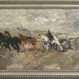 Landscape with horses Canvas Mid-20th century - photo 1