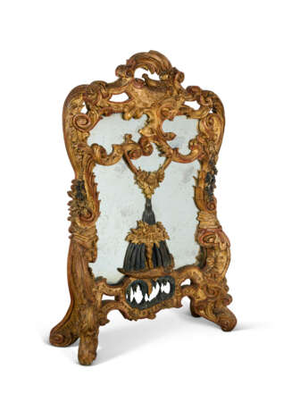 ANCIEN ÉCRAN À FEU FORMANT MIROIR DE STYLE ROCOCO - photo 2