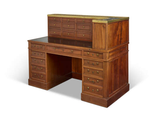 BUREAU CARTONNIER D'ANGLE DE LA FIN DE L'ÉPOQUE LOUIS XVI - Foto 3