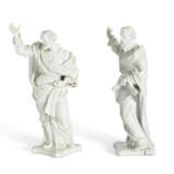 DEUX FIGURES D’APÔTRES EN PORCELAINE ÉMAILLÉE BLANCHE DANS LE STYLE DE MEISSEN, PROBABLEMENT DU XIXE SIECLE - photo 4