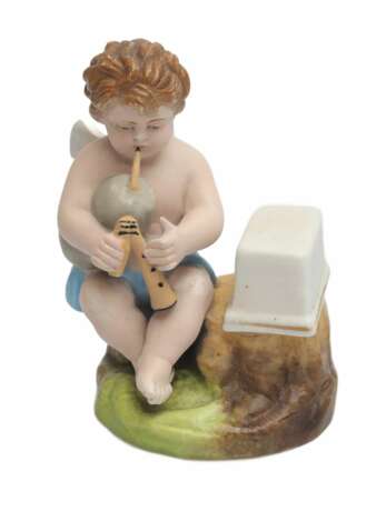 Figurine en biscuit Ange Biscuit (porcelain) At the turn of 19th -20th century - Foto 1