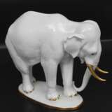 Figurine en porcelaine El&eacute;phant Porcelaine Early 20th century - photo 4