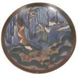 Decorative ceramic plate Girl Ceramics Early 20th century - photo 1