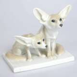 Figurine en porcelaine Renards fennec Porzellan Early 20th century - Foto 3