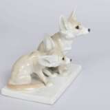 Figurine en porcelaine Renards fennec Porzellan Early 20th century - Foto 6