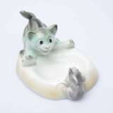 Porcelain ashtray Cat and mouse Porcelain Early 20th century - photo 4