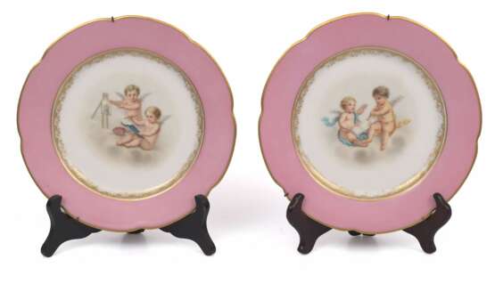 Plates Angels 2 pcs. Porcelain At the turn of 19th -20th century - photo 1