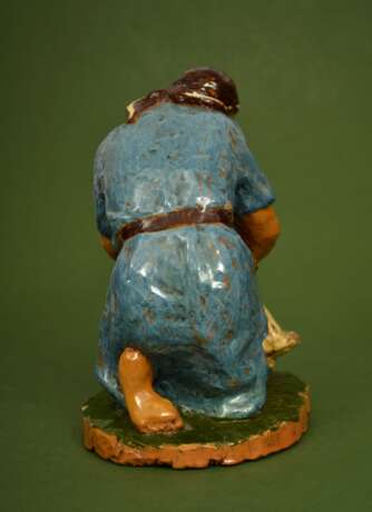 Ceramic figure Girl with a goose Early 20th century - photo 5