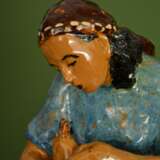 Ceramic figure Girl with a goose Early 20th century - photo 11