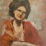 Portrait europ&eacute;en d&amp;39;une dame milieu du XXe si&egrave;cle. oil painting 20th century - photo 3