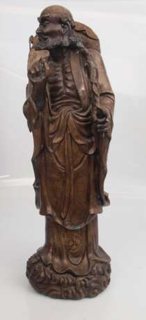 Bronze figure of Bodhidharma Bronze Antiquity 19th century - photo 2