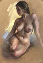 Kirillova Julia, Nude Pastel Painting, 21st Century.