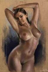 Kirillova Julia, Nude Pastel Painting, 21st Century.