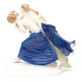 Porcelain figure Faun with nymphs Porcelain Early 20th century - photo 4