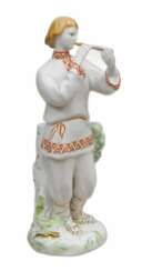 Figurine en porcelaine Lel (Jeune homme &agrave; la pipe) 