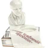 Porcelain agitation tin with Lenin`s brassiere Less political chatter Porcelain Early 20th century - photo 2