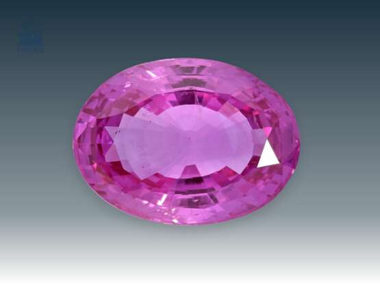 Saphir: hochfeiner, intensiv pinker Ceylon Saphir von 9,35ct mit originalem Zertifikat, gekauft 1993 in Sri Lanka - фото 1