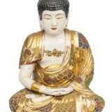 Statuette de Bouddha en porcelaine Porcelaine Early 20th century - photo 1