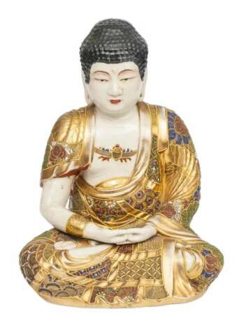 Statuette de Bouddha en porcelaine Porcelaine Early 20th century - photo 1