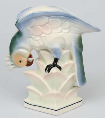 Figurine-vase en porcelaine Perroquet Porcelaine Early 20th century - photo 2